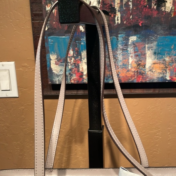 Kate Spade Janie Grayish Taupe Smooth Leather Tote EUC - Picture 5 of 13